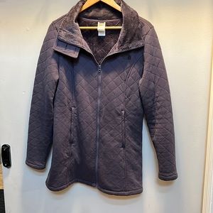 The North Face Womens M Caroluna Jacket-Plush Fleece Quilt Lined-Heather purple